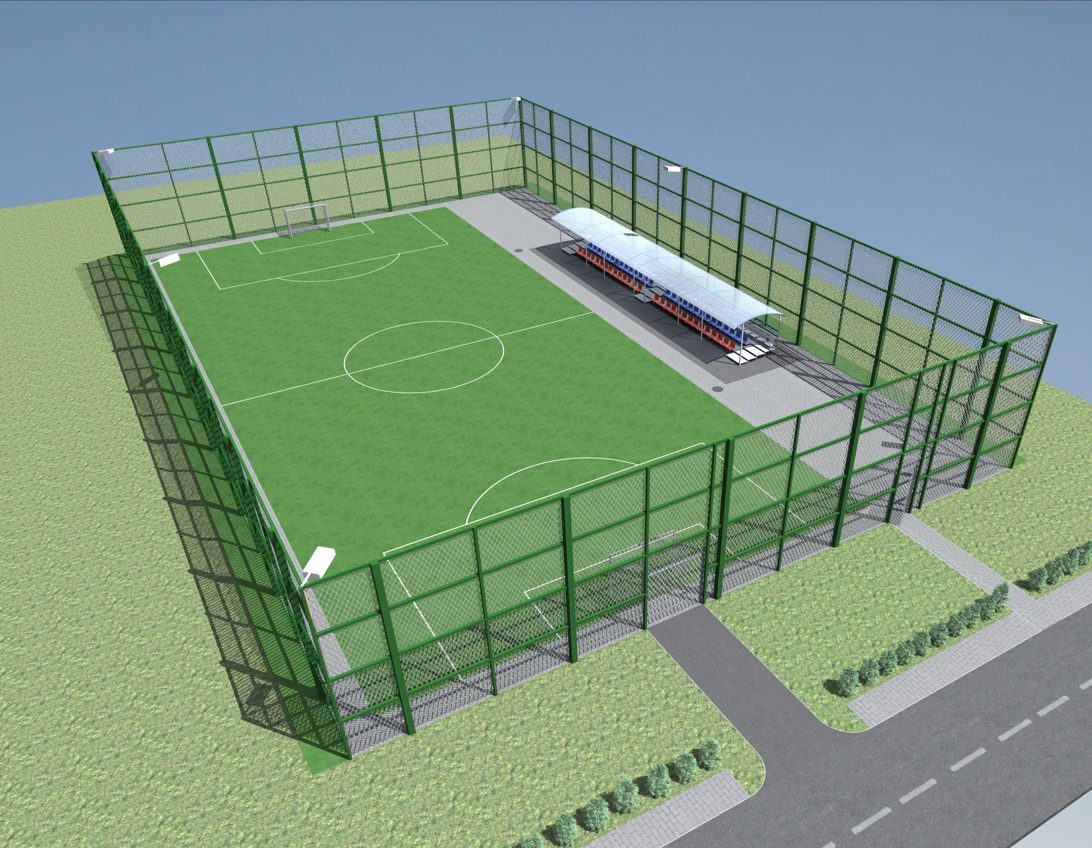 Проект спортивной площадки для мини футбола